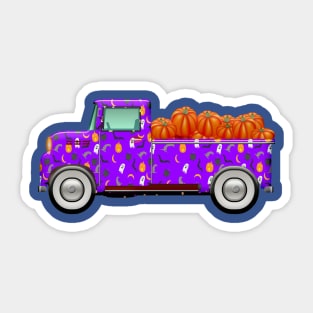 Happy Halloween Pumpkin Truck Sticker